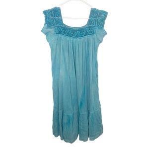 Tulum turquoise midi dress d